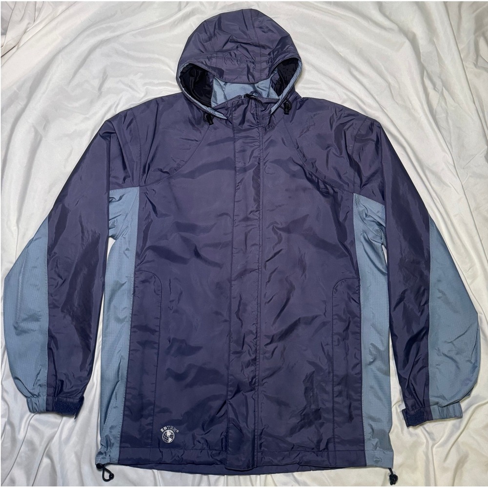 Vintage Gore-Tex EBTEK Eddie Bauer Jacket Mens S Blue Hooded Rain Shell Techwear